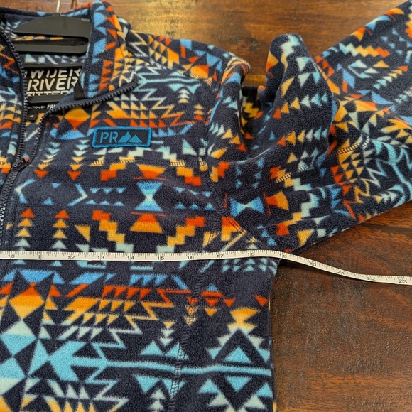 Powder River Outfitters Aztec Southwest Print Full Zip Fleece Men's Small - Picture 6 of 8